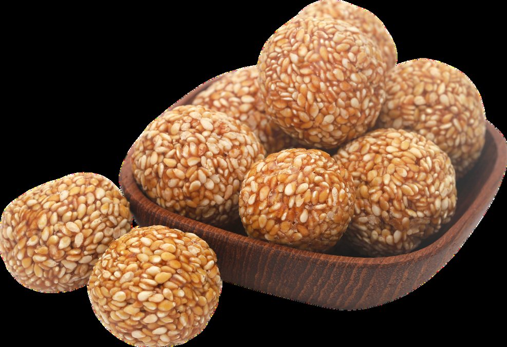 Sesame seed and almond laddoo