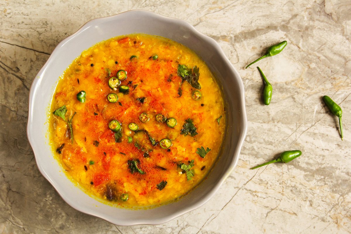 Sprouted moong dal khichdi
