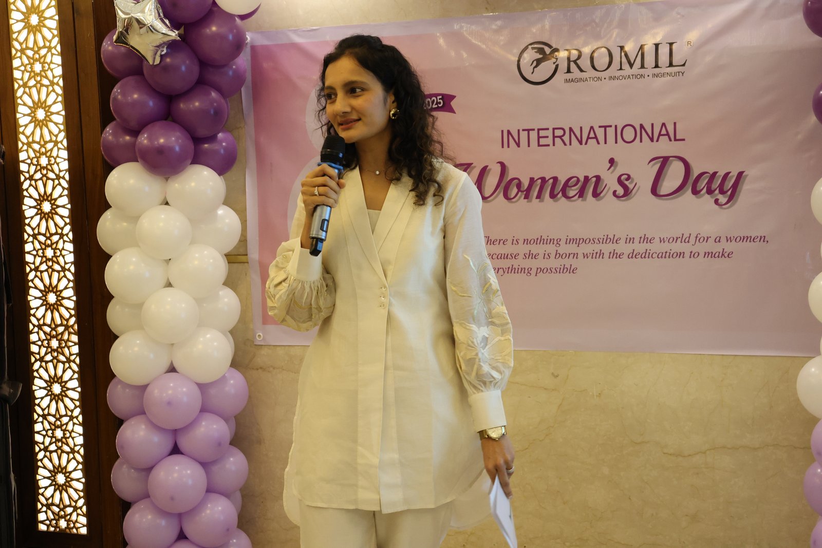 Speaking on International Women’s Day.