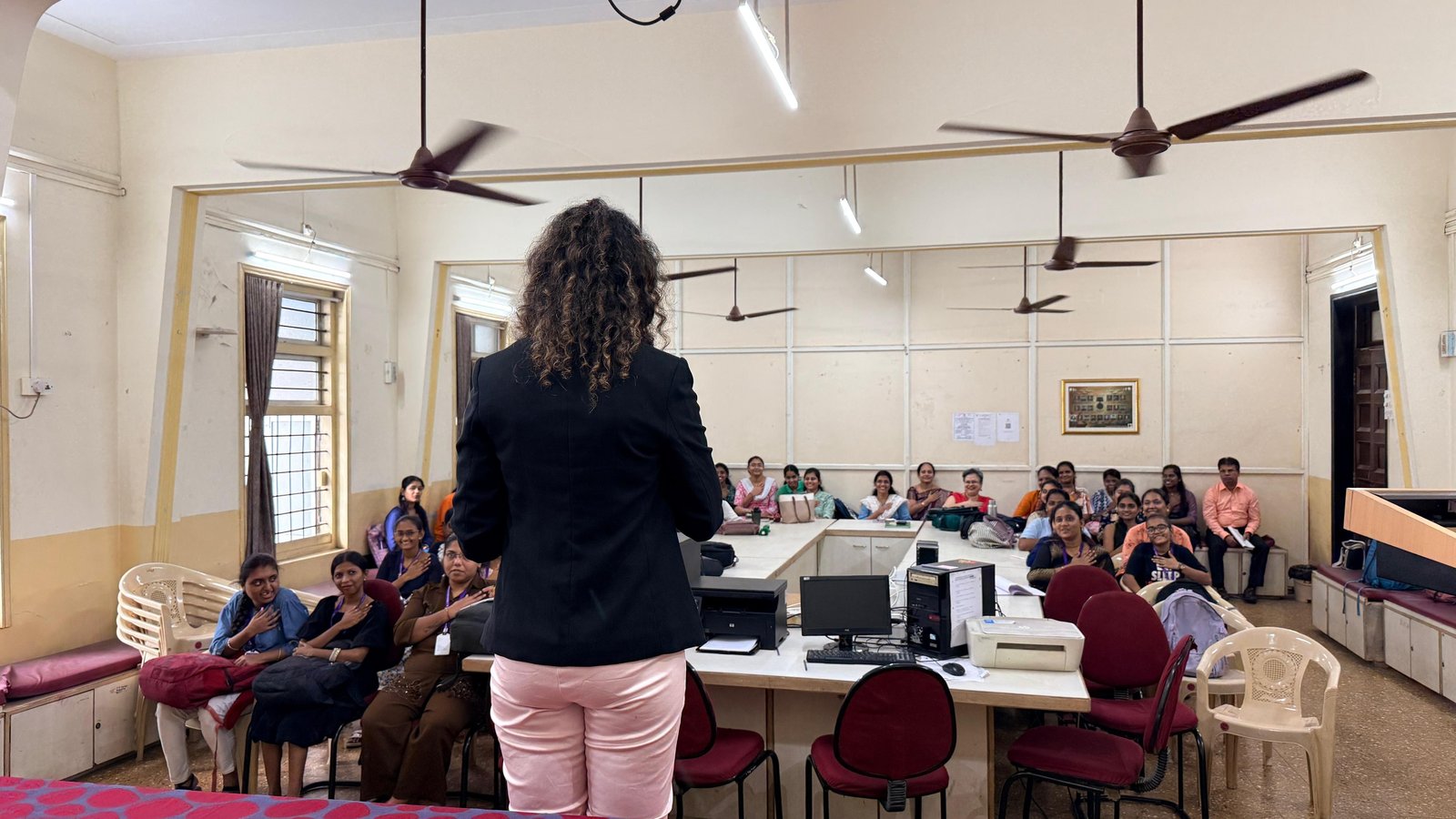 A session in the classroom.